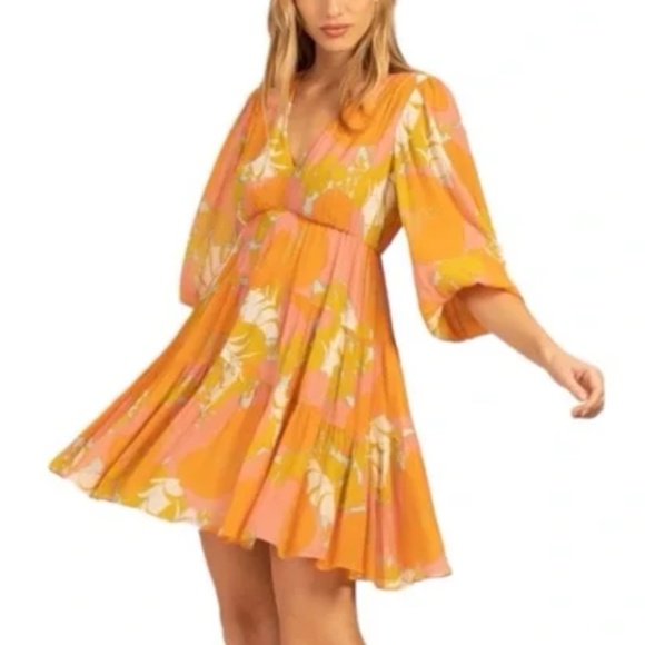 Make Merry Floral Tiered Silk/Viscose Blended Mini Dress from TRINA TURK - Picture 3 of 9